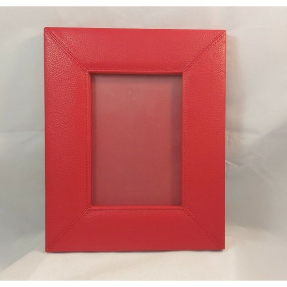 NEW CAMPO MARZIO ROMA 1933 Red Pebble Leather Frame 8x10 NIB - Picture 8 of 8